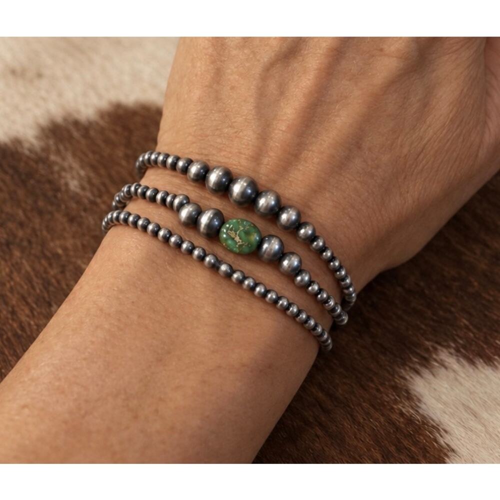 Sonoran Gold Turquoise 7” Sterling Silver Western Bracelet